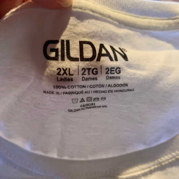 Gildan Classic White Short Sleeve Tee Size 2XL - Picture 4 of 4
